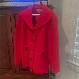 JH Collectibles Bold Red Pea Coat